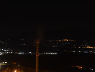 GoSource, ex SGL, imponente coltre di fumo dalla ciminiera