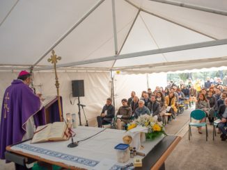 Arcivescovo Paolo Giulietti Santa Messa per lavoratori Gesenu