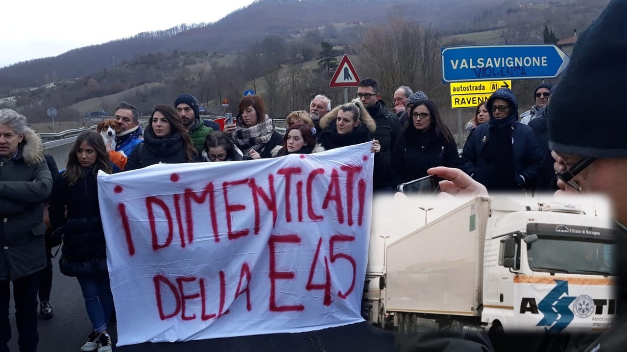 Tir Lumana e limitazioni Puleto, corteo, con loro i Dimenticati della E45