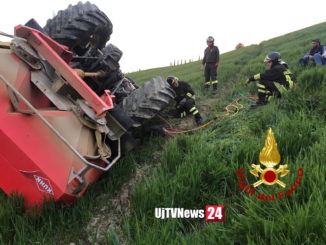 Trattore si ribalta muore un uomo di 50 anni a Monte Castello di Vibio