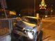 Incidente stradale a Foligno nel cuore della notte, auto distrutta, salvo conducente