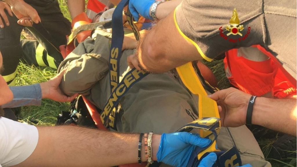 Incidente di volo con il parapendio sul Piangrande, ferito straniero