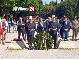 Celebrata a Perugia la ricorrenza del XX Giugno, Corone di alloro ai Monumento ai Caduti