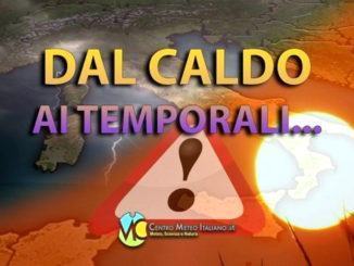 Cambia tutto nei prossimi giorni con piogge e temporali al centro-nord