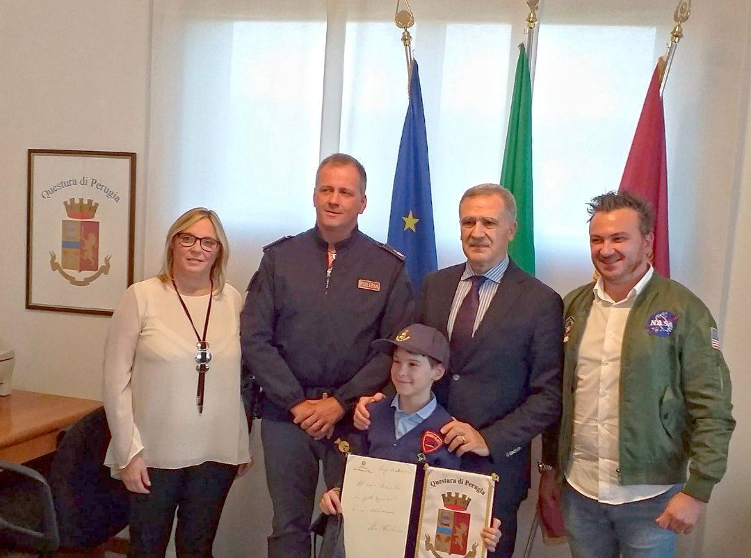 Bernardo, bimbo di 9 anni di Assisi, messaggio per agenti uccisi