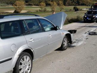 Scontro tra due auto ad Annifo di Foligno, ferito in codice rosso