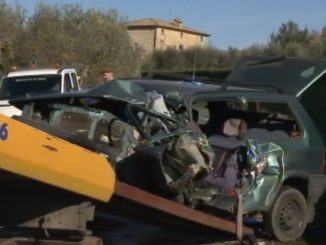 Natale drammatico, scontro frontale, incidente stradale a Orvieto, un morto e due feriti