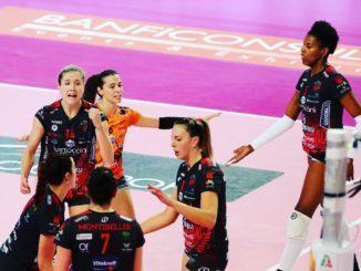 Allenamento di alto livello al PalaBarton per la Bartoccini Fortinfissi volley