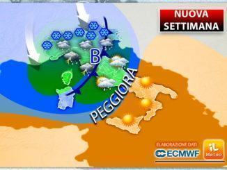 Ancora il "Generale Inverno" sull'Italia, con piogge, temporali e nevicate