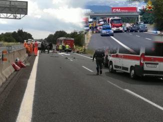 Incidente in A1 tra auto e Tir, è strage, 4 morti, anche 2 bimbi e 6 feriti