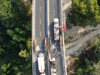 Viadotto Montoro, iniziata la fase di spinta della pila