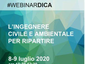 #WEBINARDICA, l'Ingegnere Civile e Ambientale per Ripartire