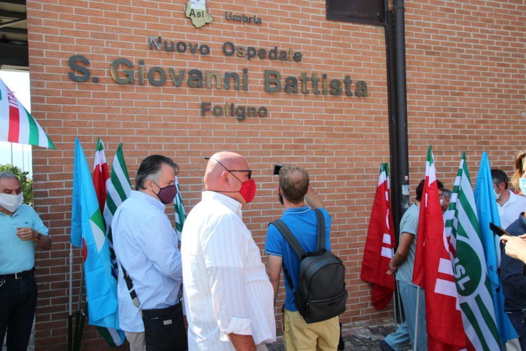 Tesei e Coletto incontrano i lavoratori dell'Ospedale di Foligno
