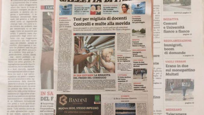 Restauratore umbro finisce in prima pagina, sta restaurando gli affreschi del Correggio