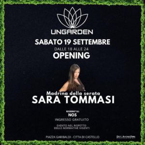 Sara Tommasi all'inaugurazione di Ungarden a Città di Castello