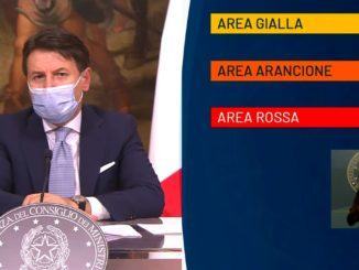 Covid, Italia divisa in tre aree, gialla arancione e rossa, versione definitiva