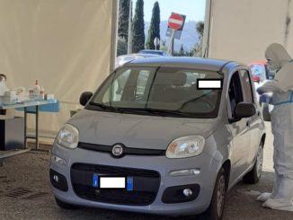 Tamponi anticovid operativa modalità drive through ospedale Orvieto