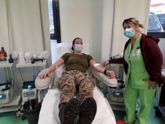 Anche i militari dell’Ospedale da campo donano il sangue