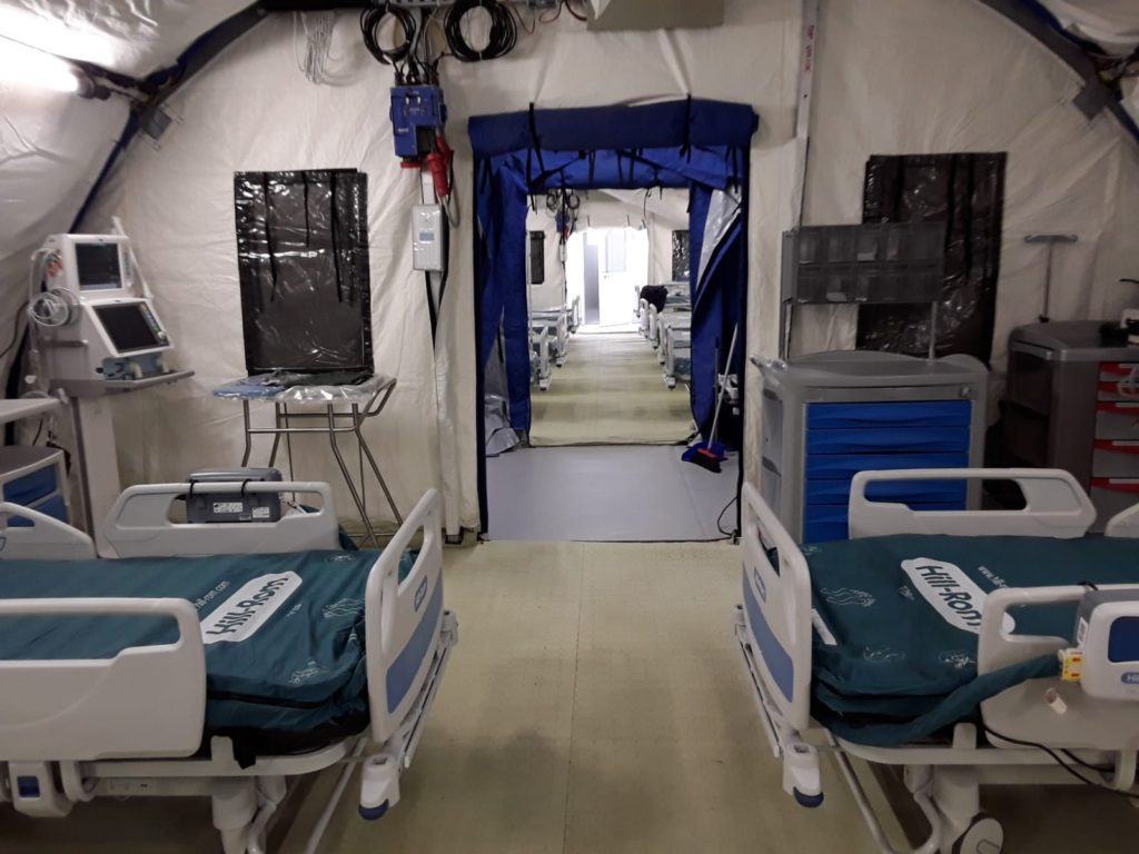 Covid, aperto da oggi l'ospedale da campo della Regione Umbria