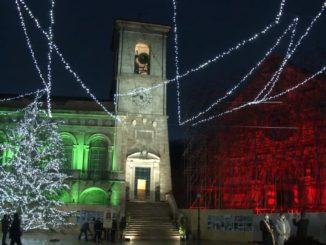 Inaugurato restauro Torre Civica, Norcia, Cucinelli in piazza San Benedetto