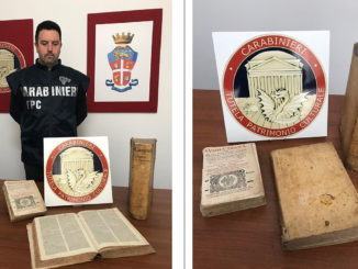 Carabinieri Tpc recuperano tre libri antichi, rubati in Umbria e Campania