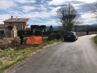 Ordigno bellico trovato in strada di Poscargano a Terni, area circoscritta