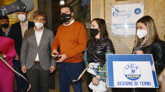 Matteo Salvini torna a Terni e inaugura la nuova sede Lega