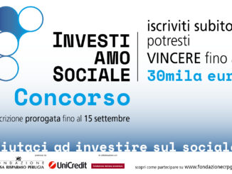 Concorso “InvestiAMOsociale”, termini prorogati al 15 settembre. Più tempo agli Enti del Terzo settore per il progetto