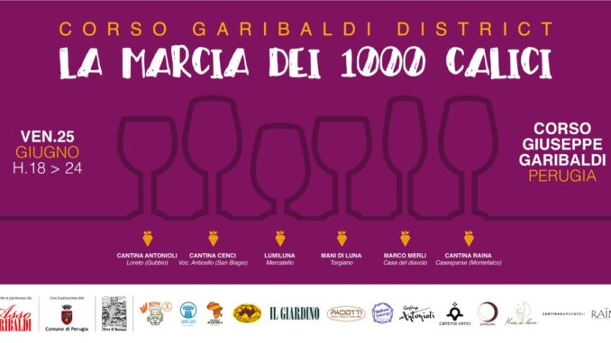 Venerdì 25 giugno a Perugia andrà in scena "La marcia dei 1000 calici"