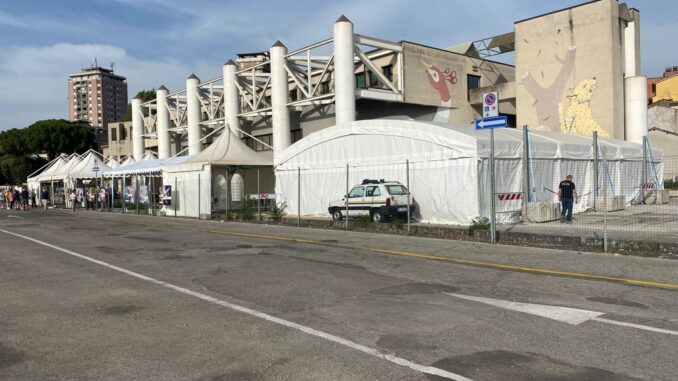 Vaccinazione anticovid Hub Casagrande Terni, nuova tendostruttura