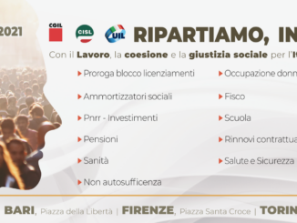 Manifestazione nazionale di Cgil, Cisl e Uil sabato in piazza a Firenze