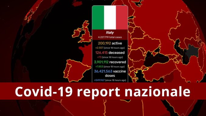 Covid-19 bollettino Italia, continua calo positivi nell’incidenza settimanale