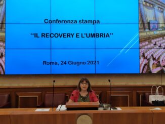 Recovery, sen. Fiammetta Modena (FI), in conferenza stampa a Roma
