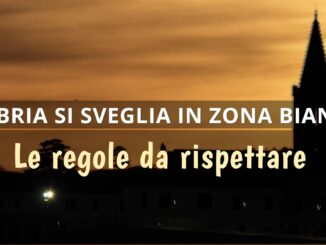 Umbria zona bianca, regione in fascia più bassa di rischio per covid, regole