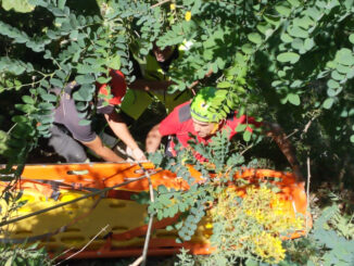 Cade in un dirupo vicino alla sua casa, ferita una donna
