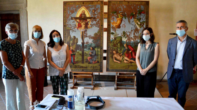 Città di Castello, concluso restauro Stendardo Processionale di Raffaello
