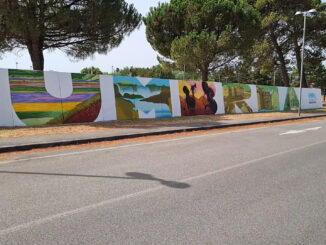 Aeroporto dell'Umbria, murales sulle bellezze del territorio