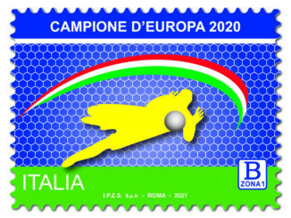 Emesso francobollo dedicato ai Campioni d'Europa di calcio 2020