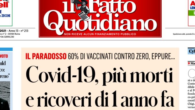 Pandemia e paradossi, in Italia Covid-19, più morti e ricoveri di 1 anno fa, come mai?