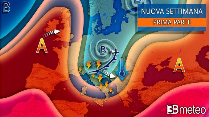 Cambia il meteo, temporali al Nord, piogge sparse anche in Umbria