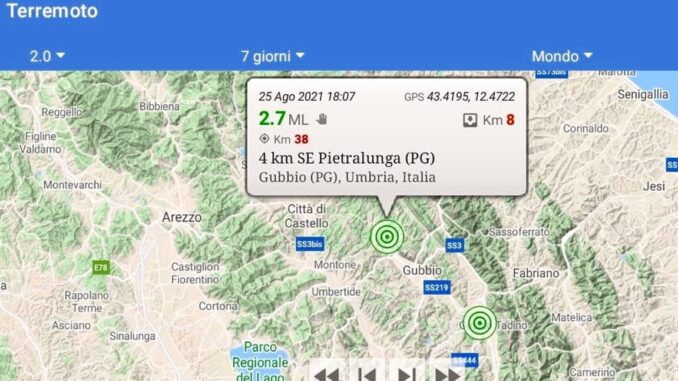 Piccole scosse di terremoto, tra ieri e oggi, in Umbria
