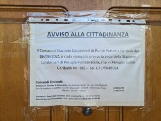 Chiusura temporanea Stazione Carabinieri di Ponte Pattoli, la nota dell'Arma