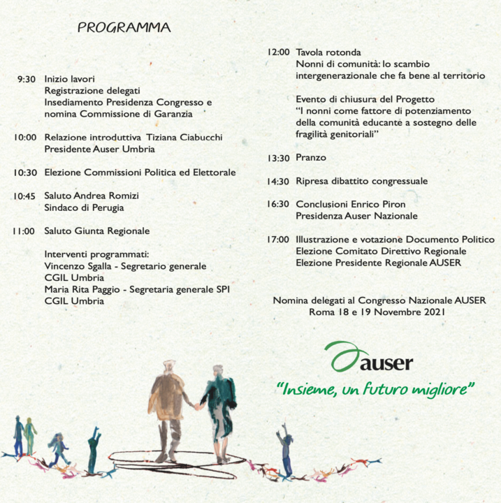 Auser Umbria congresso lunedì DecoHotel elezione nuove cariche sociali