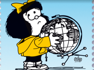 Mafalda, protagonista dei nuovi francobolli di Poste Italiane, all’interno della serie tematica “le Eccellenze italiane dello spettacolo”