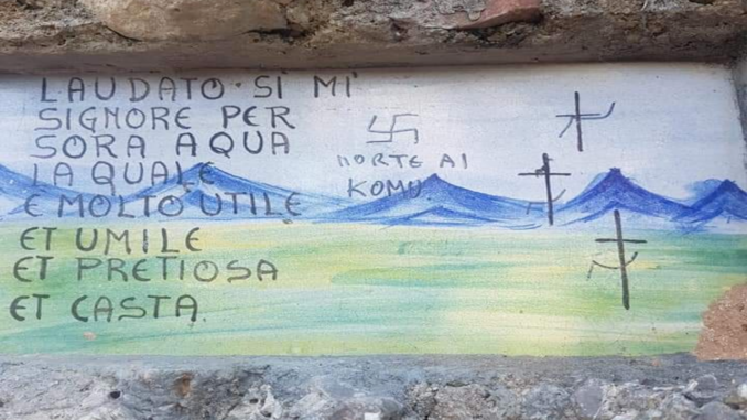 Scritte sull'edicola votiva, Pastorelli: disapprovazione e profondo disgusto "non esistono giustificazioni per un atto criminale come questo"