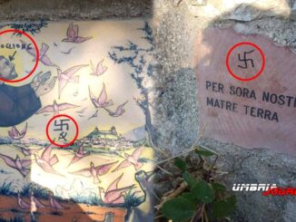 Svastiche, falci e martello e insulti a San Francesco sulle editore votive