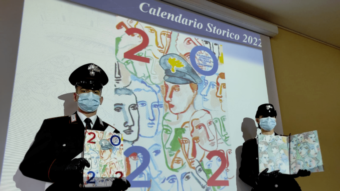 Calendario Storico dell'Arma dei Carabinieri anno 2022, presentato a Terni