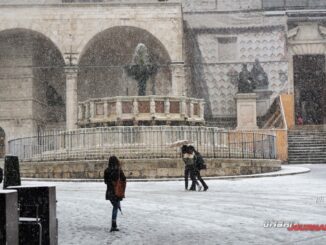 Nevica a Perugia, ecco i primi fiocchi di neve cadere nelle città umbre