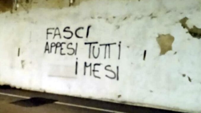 Scritte ingiuriose a Monteluce contro Sergio Ramelli, vittima odio politico