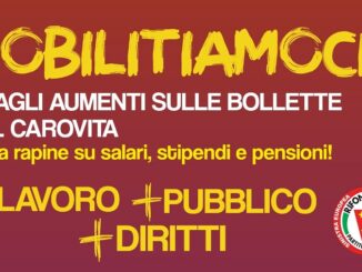 Ferroni Rifondazione comunista di Perugia nelle piazze contro bollette